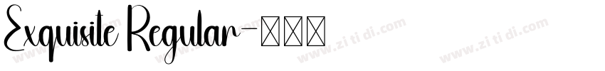 Exquisite Regular字体转换